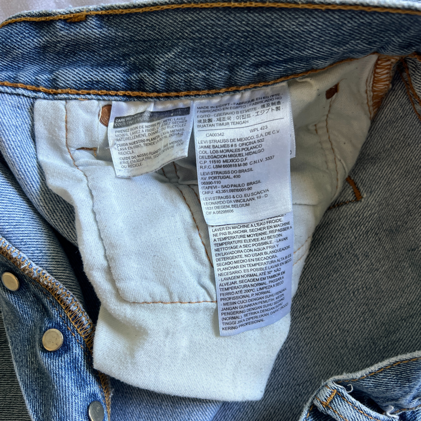 Jeans Levi's® 501® pour hommes Bleu clair - taille W36 L30