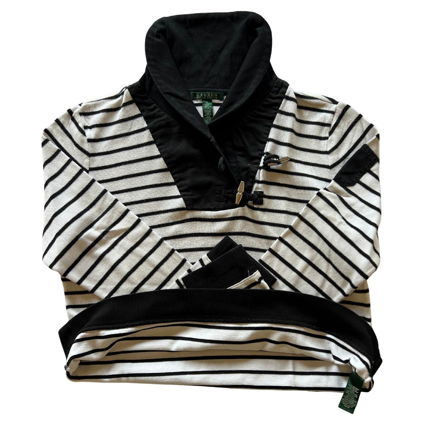 Pull Ralph Lauren rayé col châle pour femmes - taille L