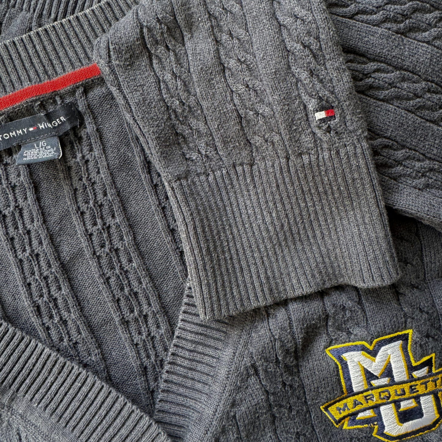 Rare & Vintage - Cardigan knitwear Tommy Hilfiger - taille L