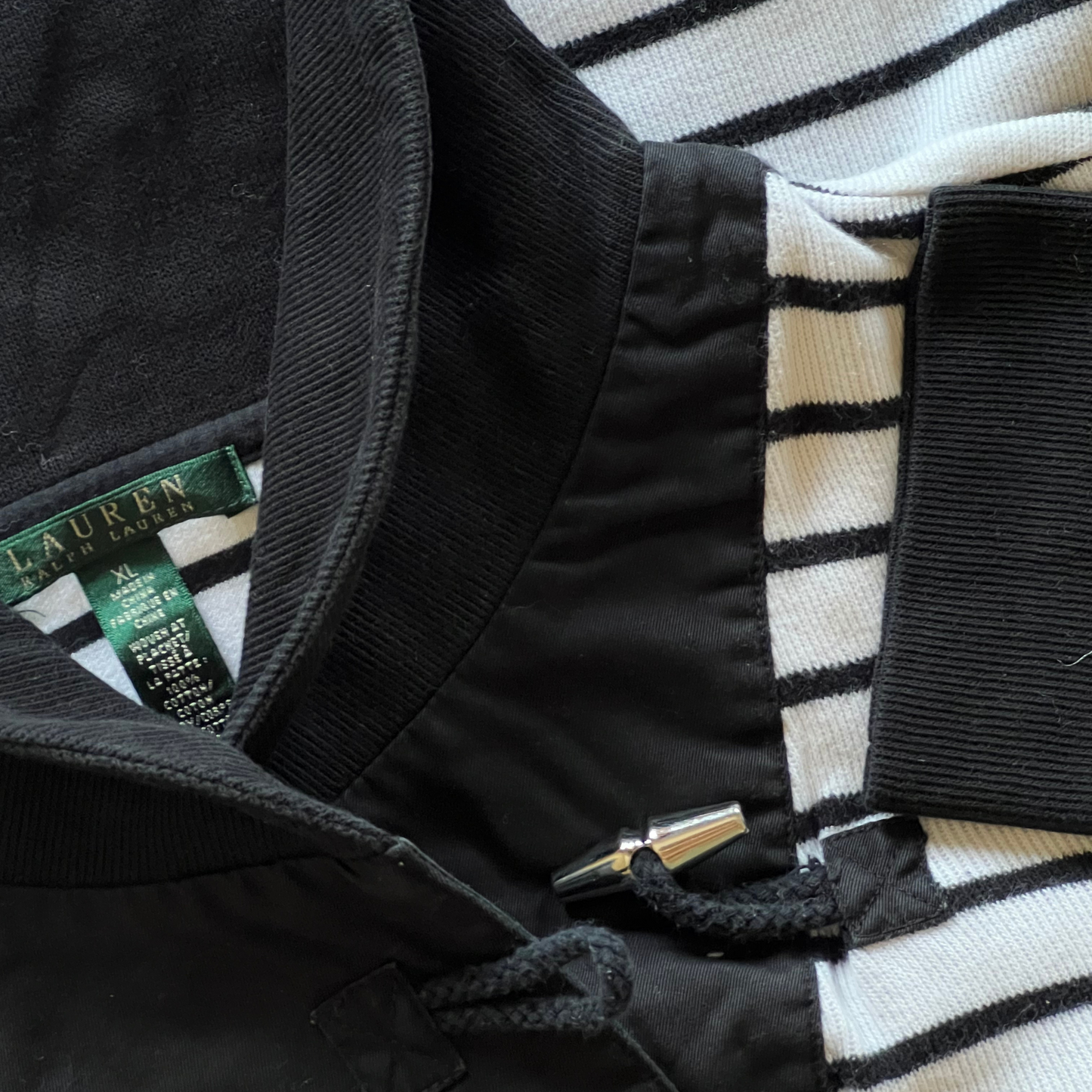 Pull Ralph Lauren rayé col châle pour femmes - taille L