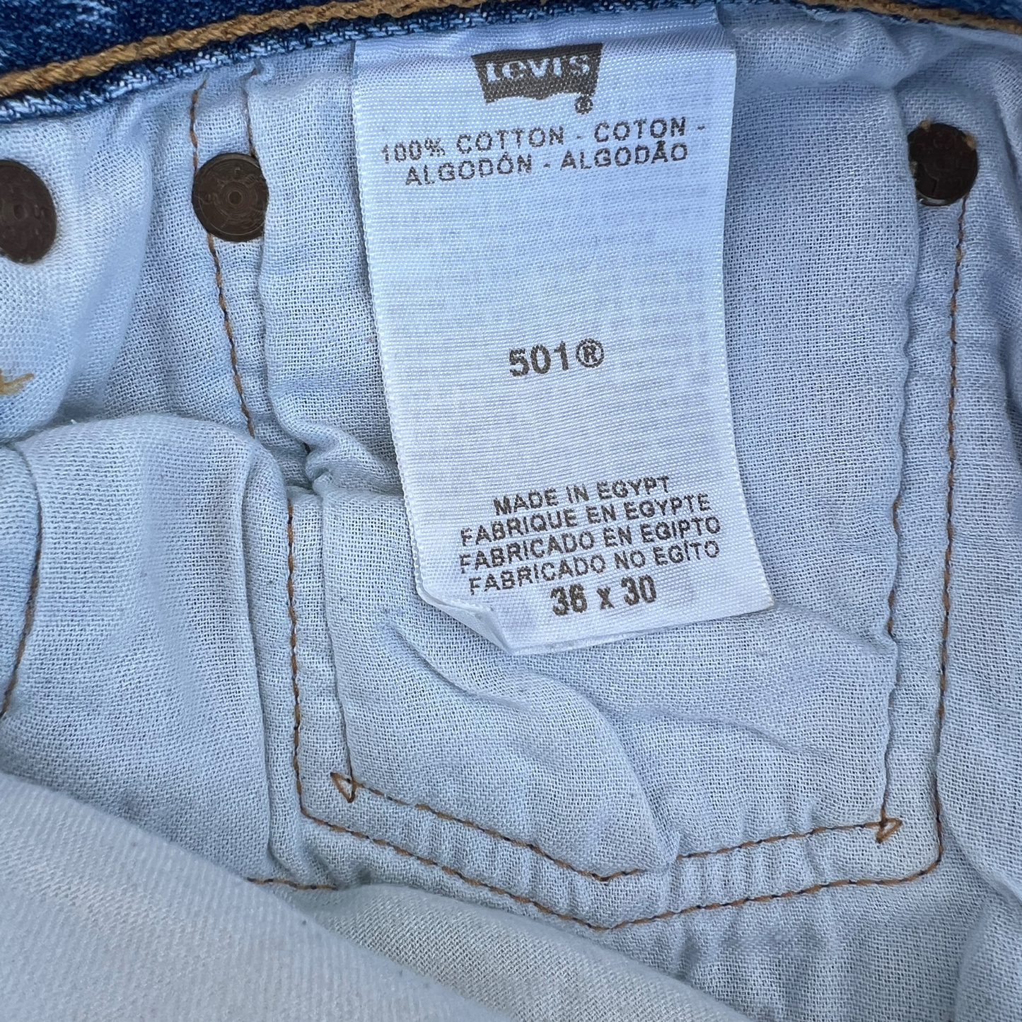 Jeans Levi's 501 Bleu pour hommes - Taille W36 L30