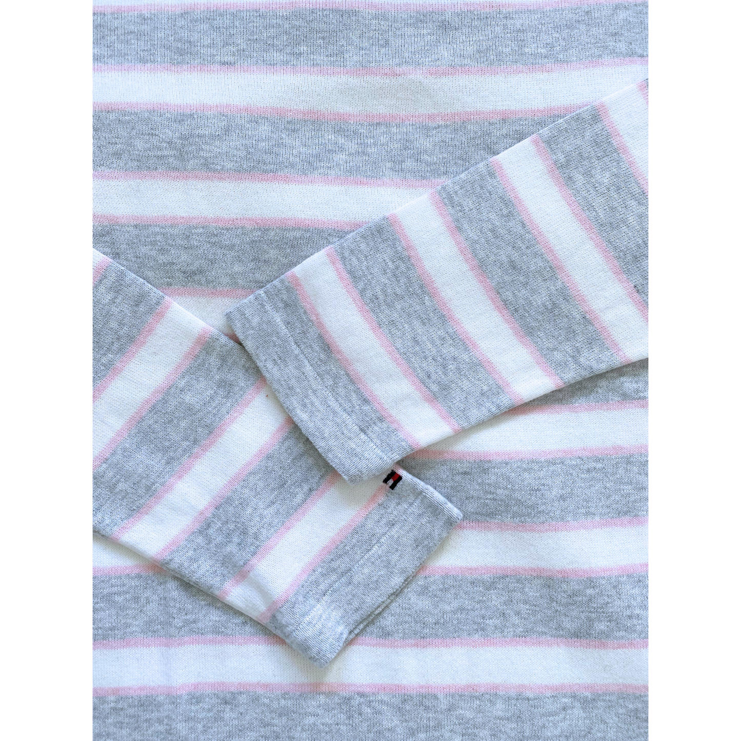 Pull col V Tommy Hilfiger rayé en coton - taille L