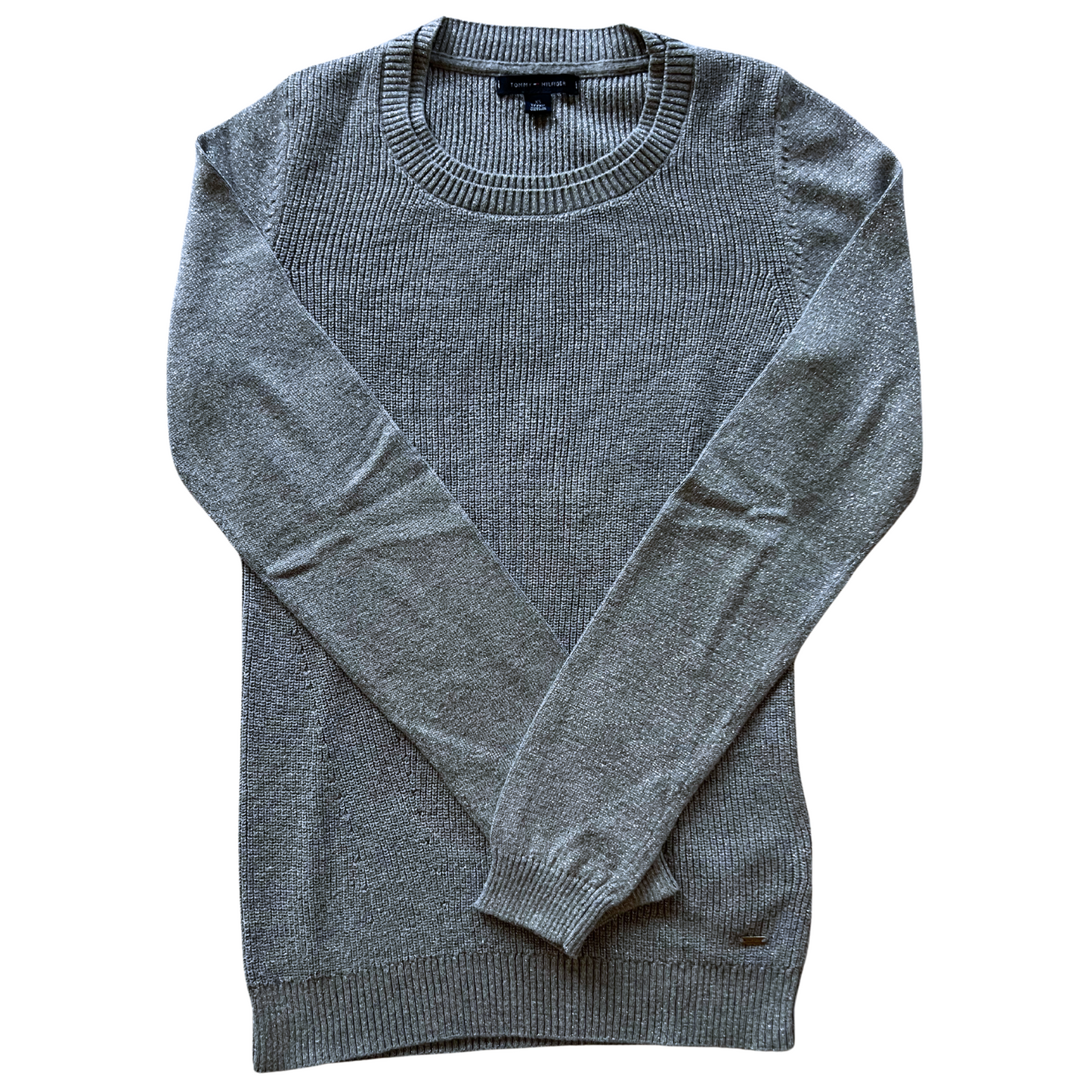 Pull Tommy Hilfiger gris brillant pour femmes - taille XS