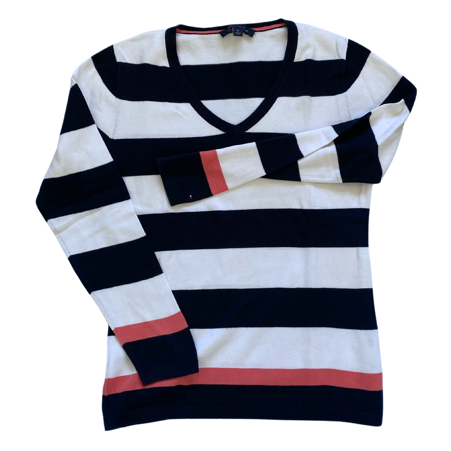 Pull col V Tommy Hilfiger en coton - taille M