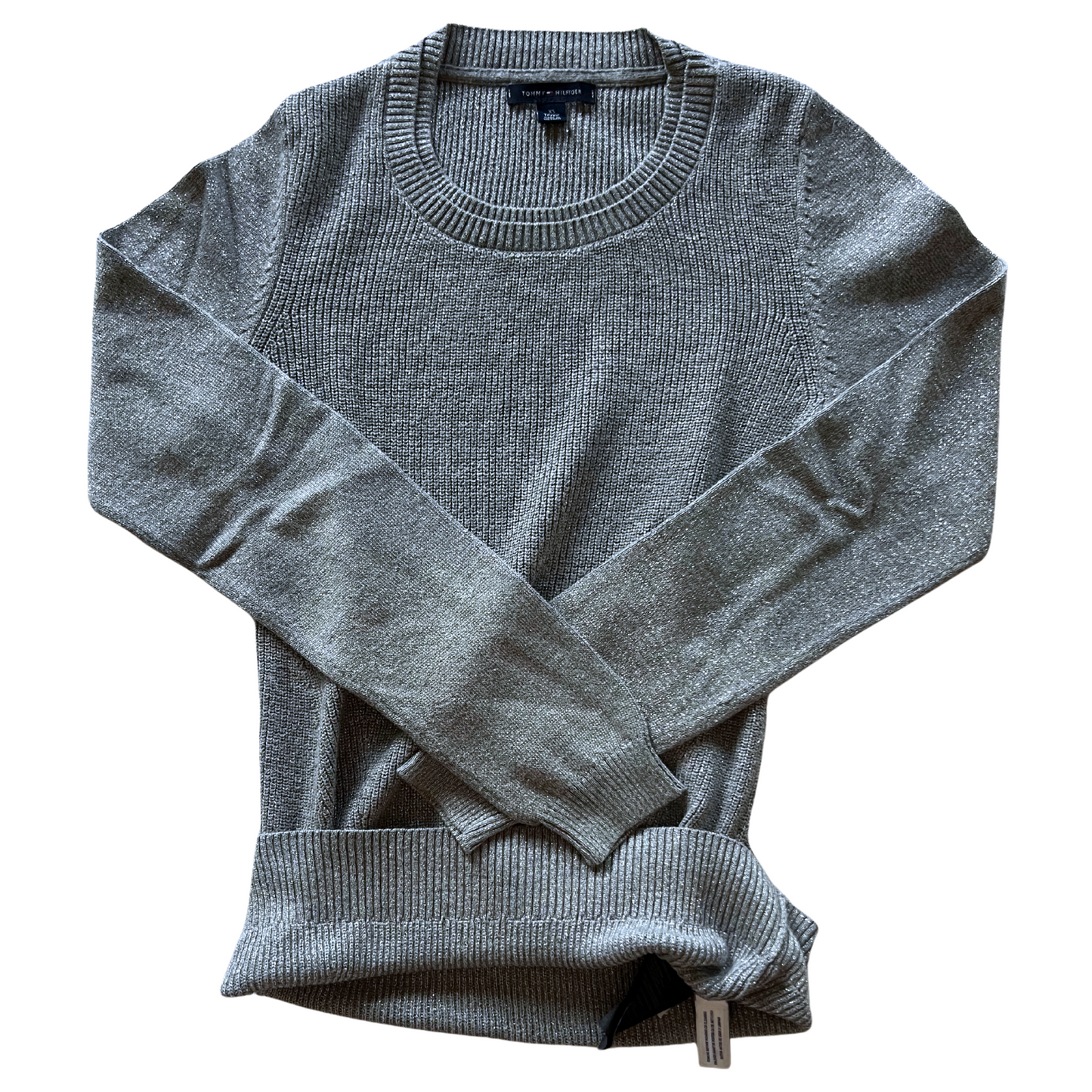 Pull Tommy Hilfiger gris brillant pour femmes - taille XS