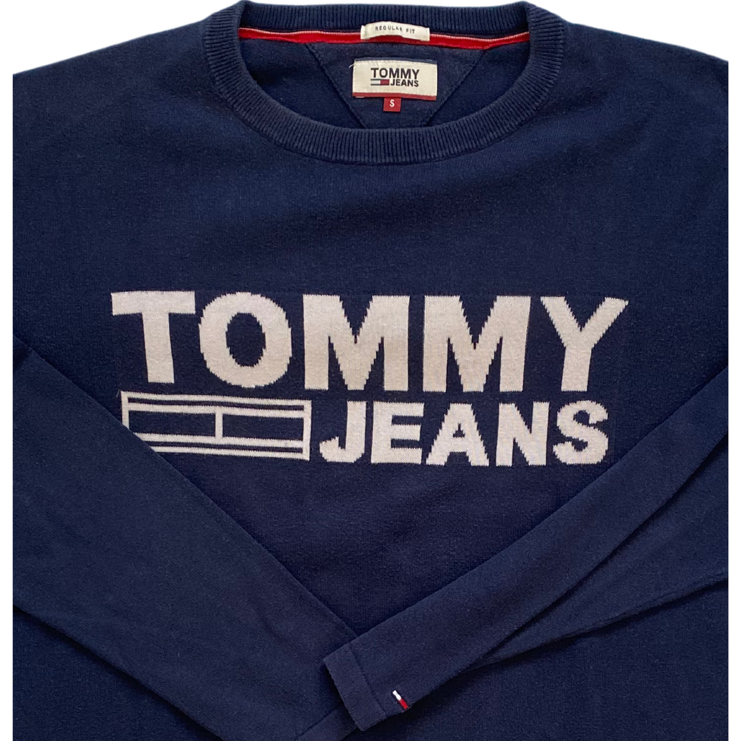 Pull col rond Tommy Hilfiger en coton - taille S