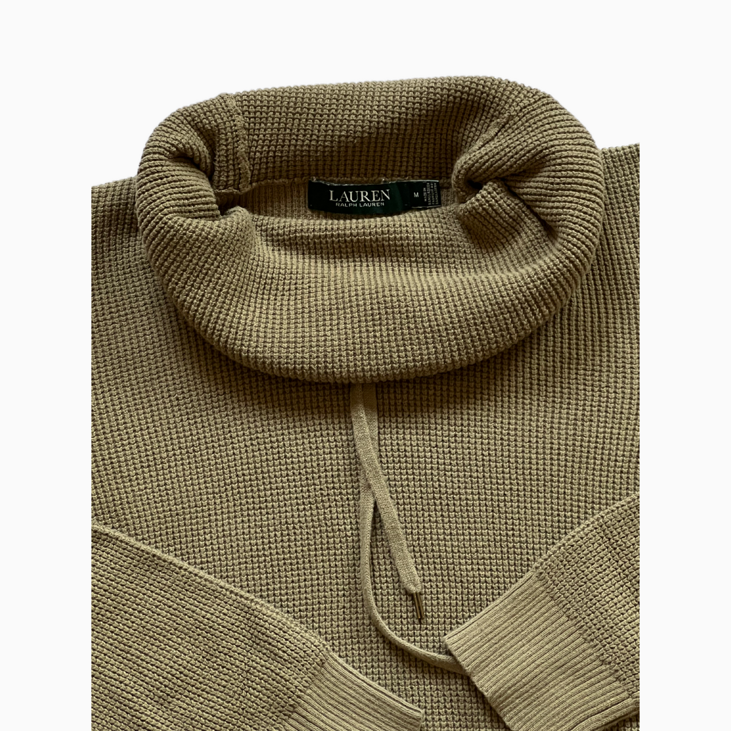 Pull Ralph Lauren col cheminé vert foncé pour femmes - taille M