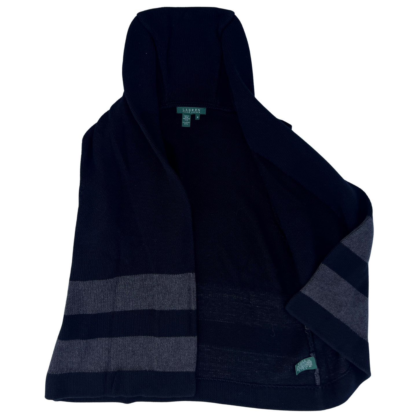 Cardigan Ralph Lauren sans manches noir rayé pour femmes - taille M
