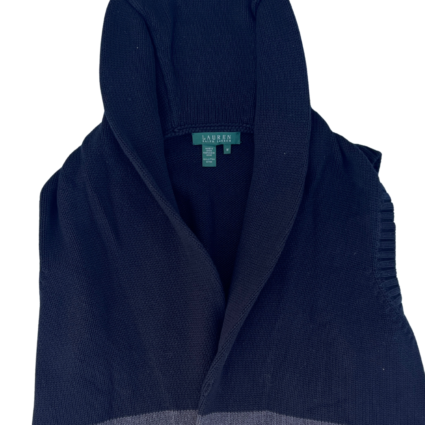 Cardigan Ralph Lauren sans manches noir rayé pour femmes - taille M