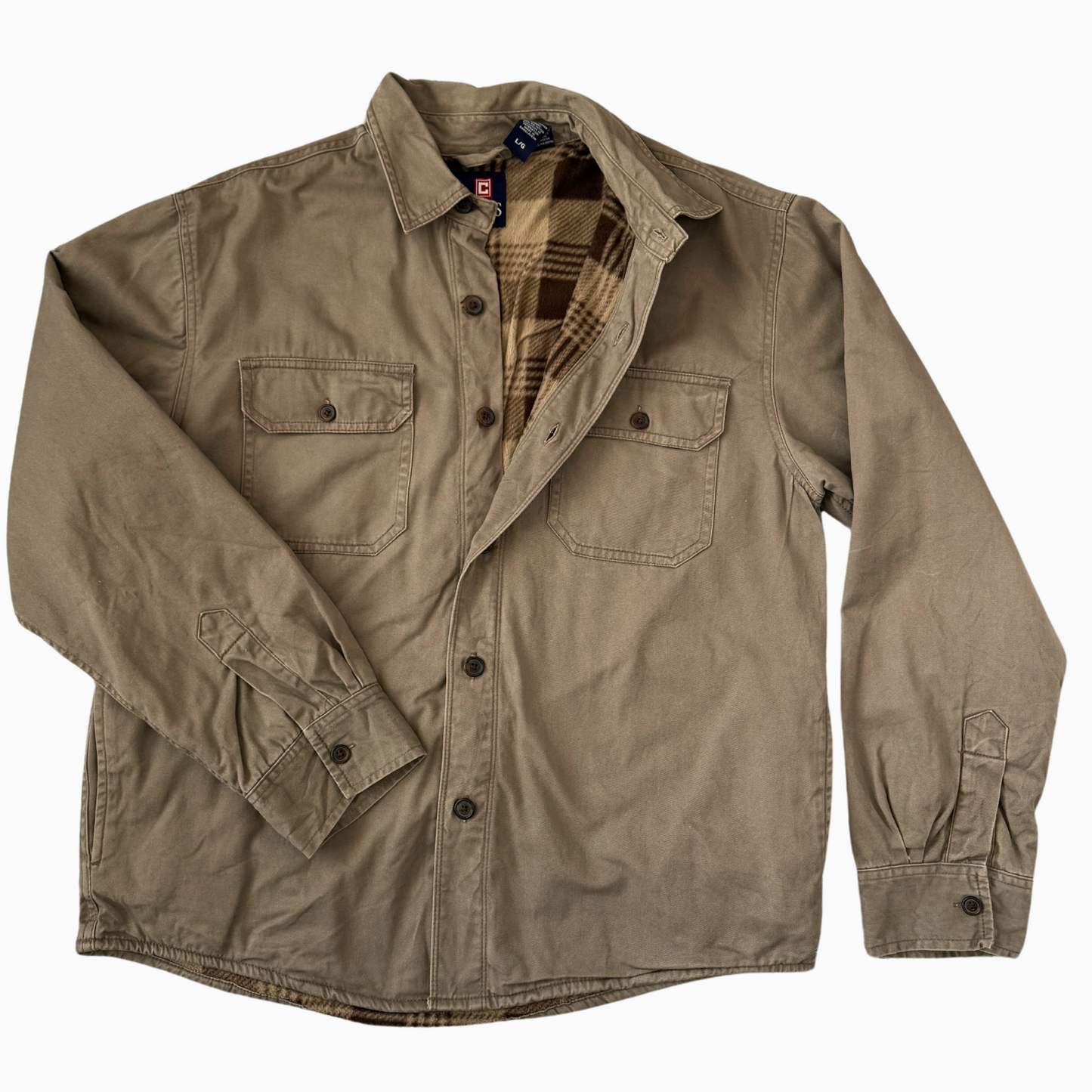 Surchemise matelassée Chaps marron pour hommes - taille L