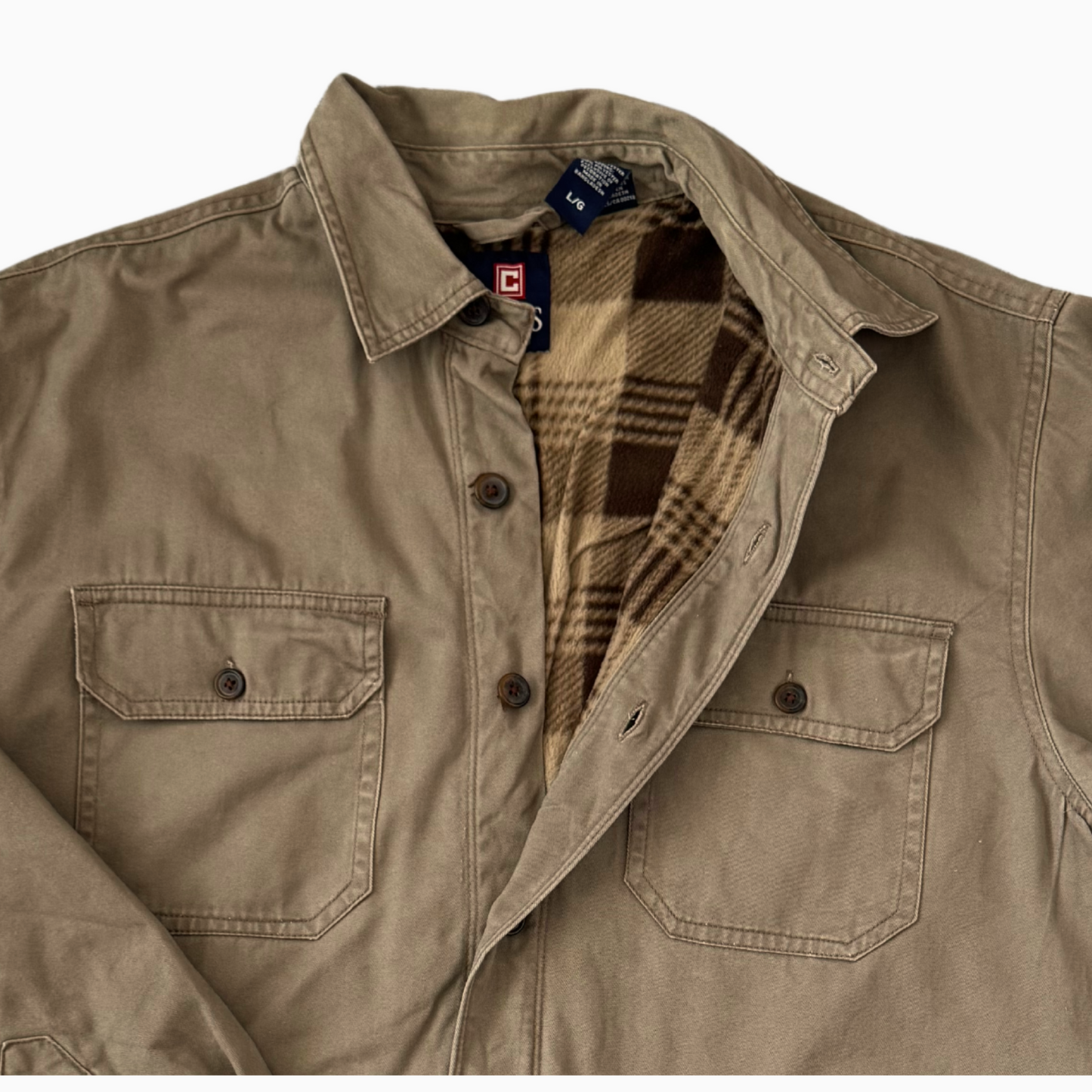 Surchemise matelassée Chaps marron pour hommes - taille L