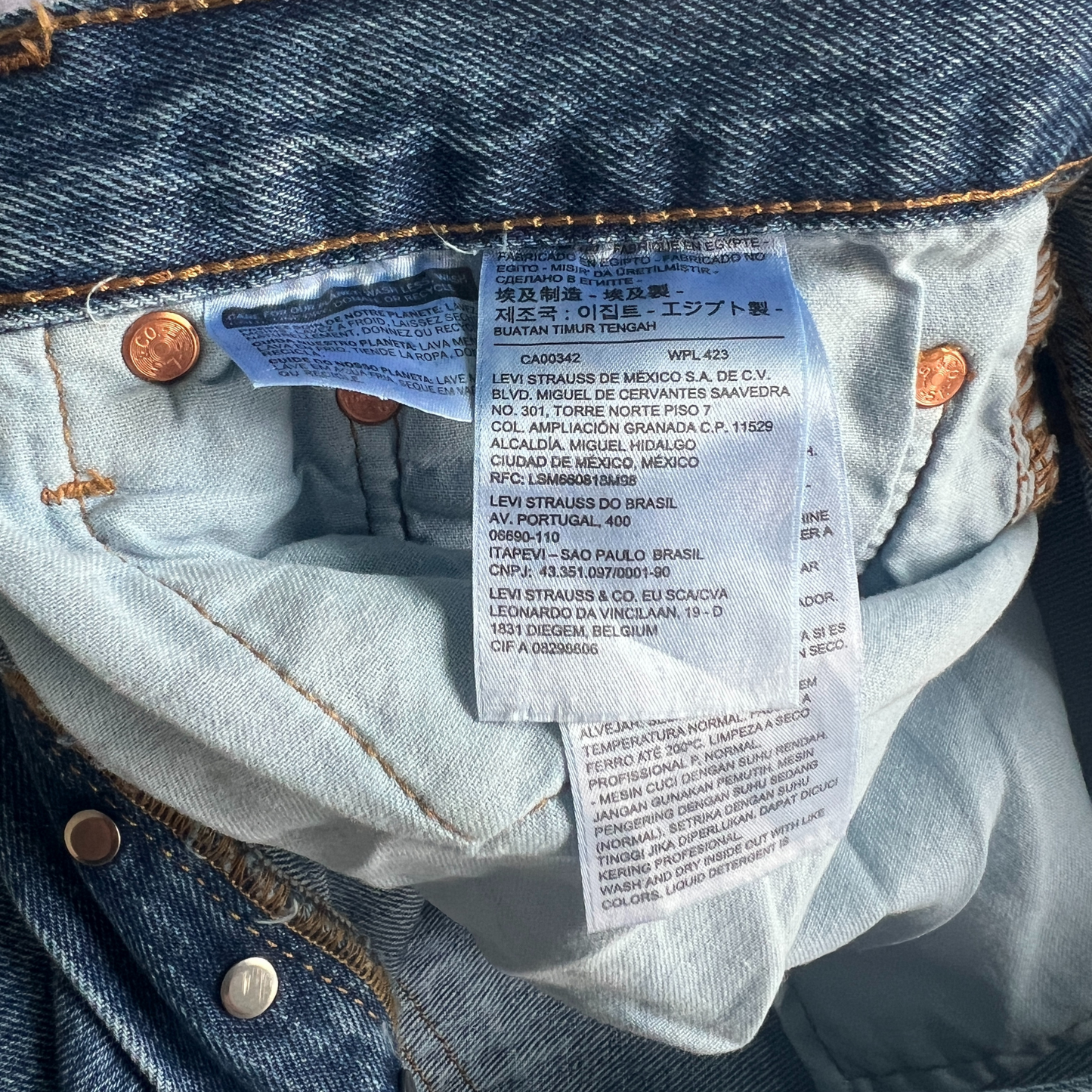 Jeans Levi's® 501® pour hommes Bleu foncé - taille W38 L32