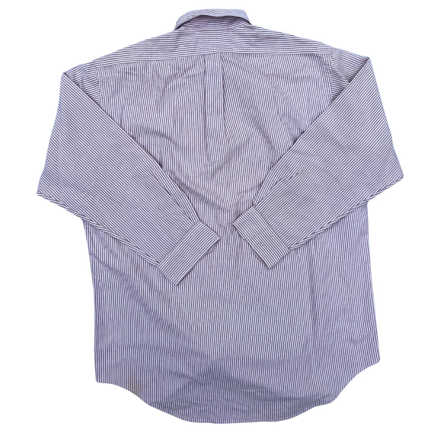Chemise Ralph Lauren blanche rayée grenat - taille L
