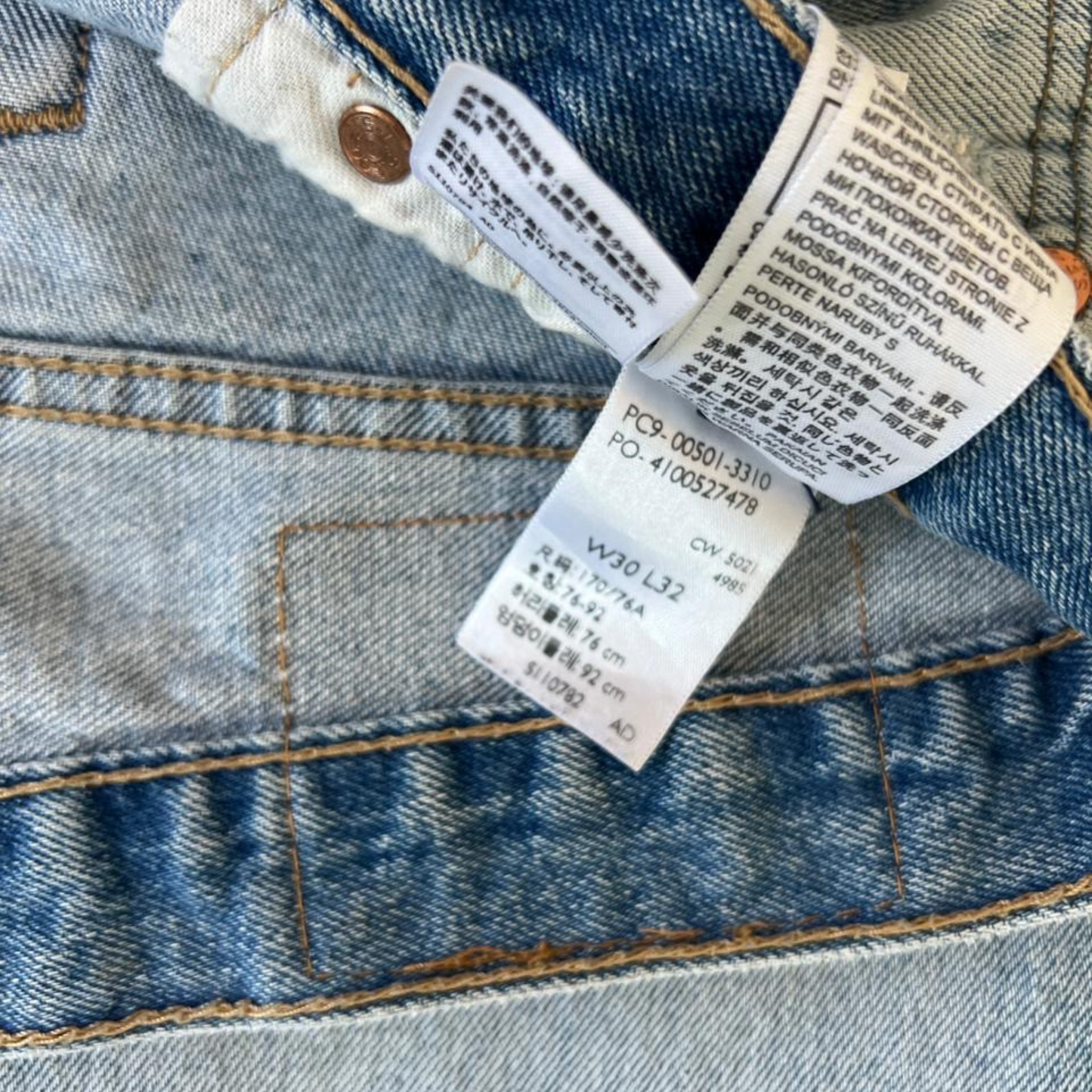 Jeans Levi's® 501® pour hommes Bleu Clair - Taille W30 L32