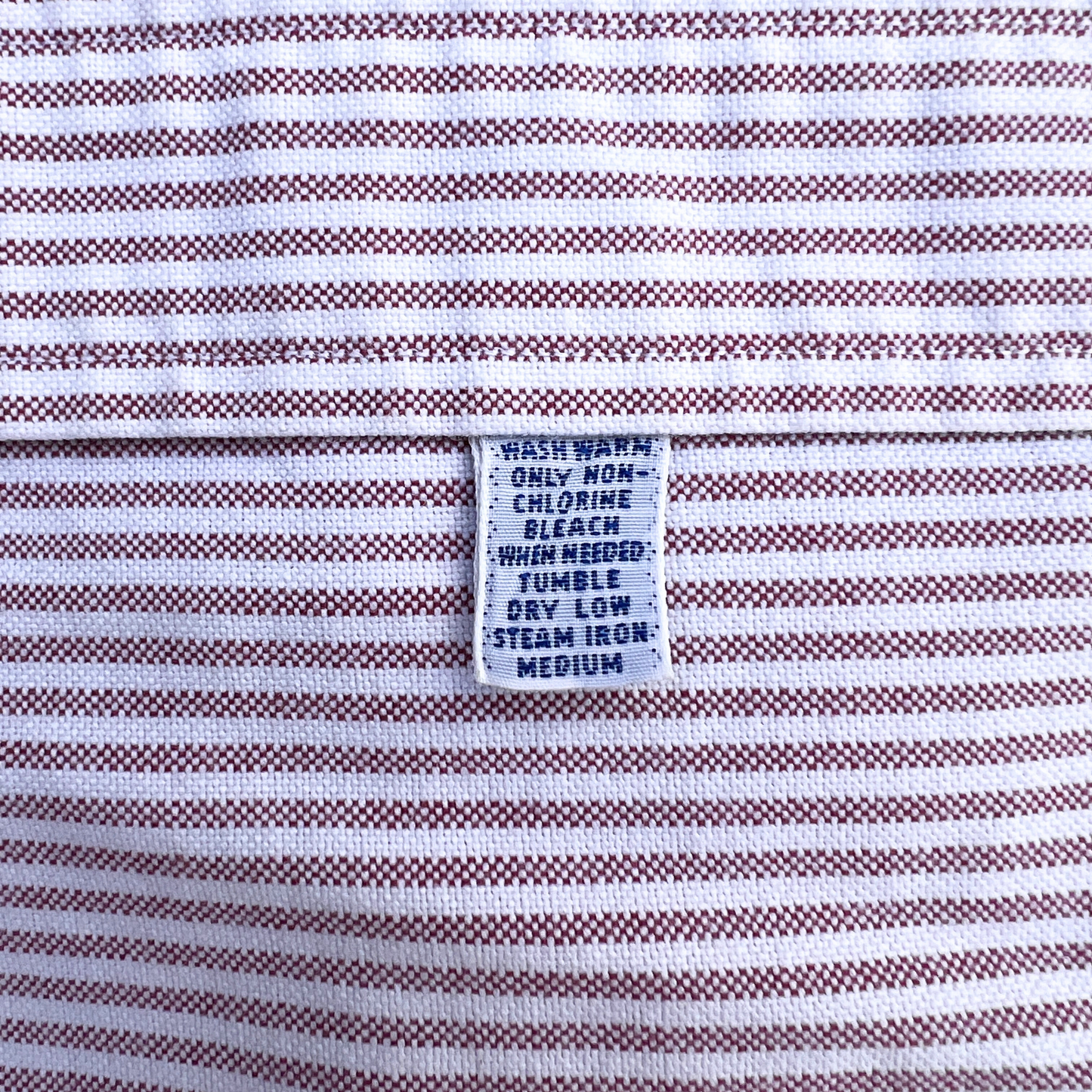 Chemise Ralph Lauren blanche rayée grenat - taille L