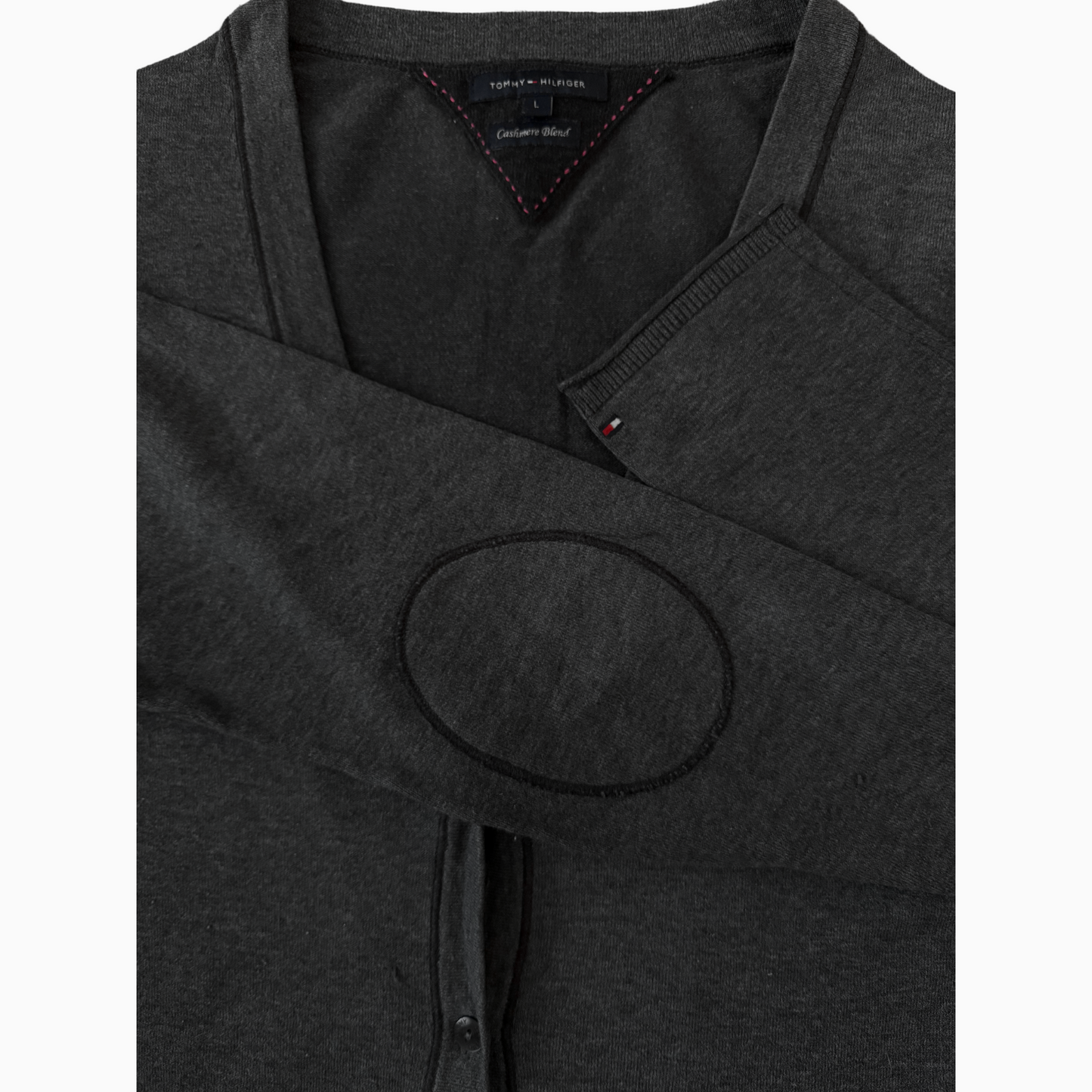Cardigan gris Tommy Hilfiger en cashmere pour femmes - taille L