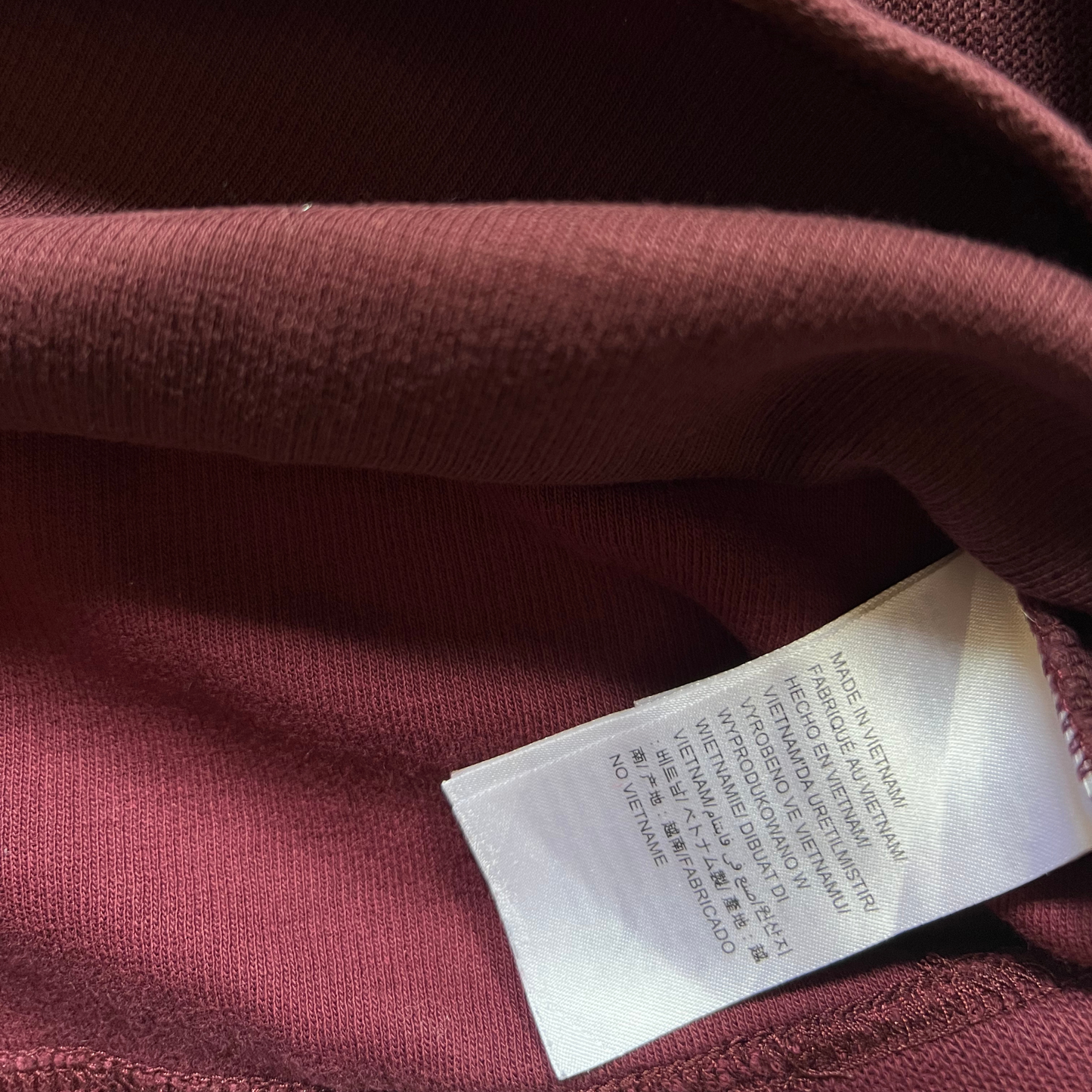 Pull Calvin Klein 1/4 zip grenat pour hommes - taille L