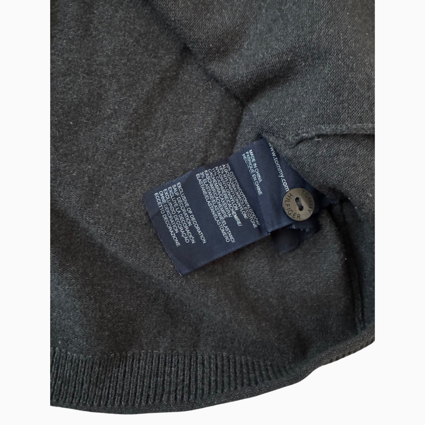 Cardigan gris Tommy Hilfiger en cashmere pour femmes - taille L