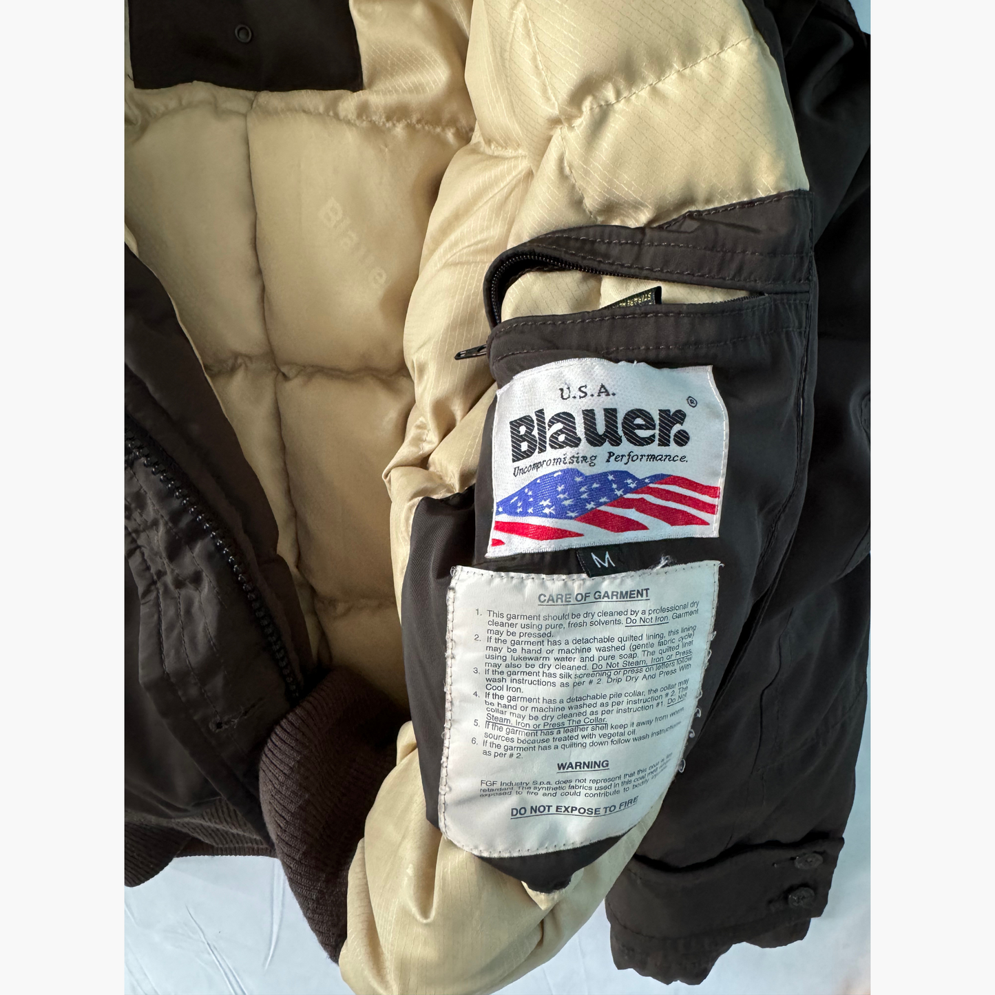 Rare & Vintage - Blauer USA women's Bomber jacket avec fourrure réelle