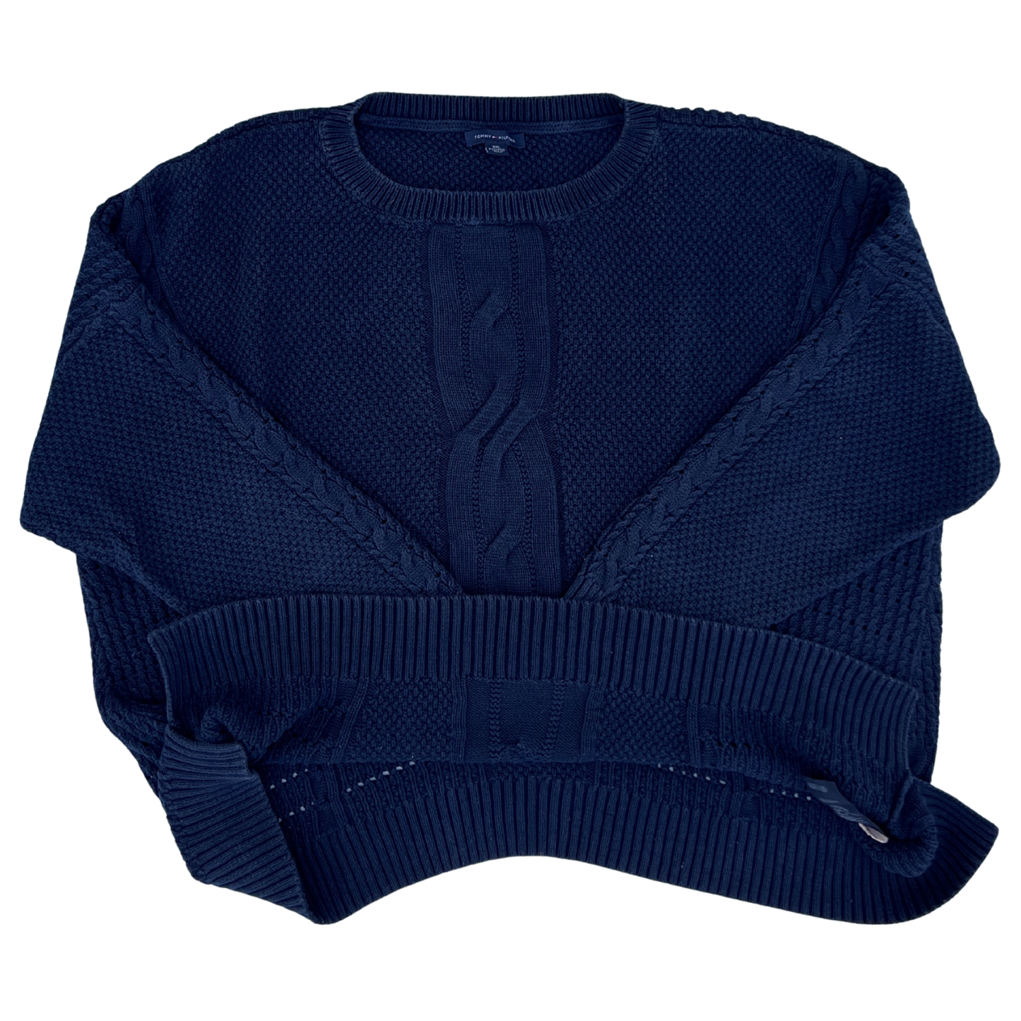 Pull Tommy Hilfiger bleu foncé pour femmes - Taille XXL