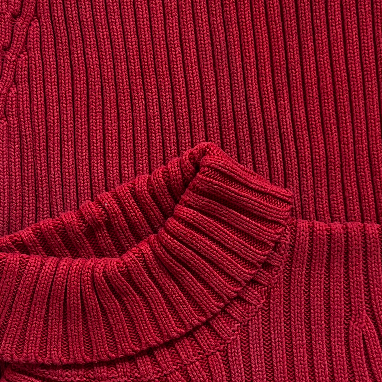 Rare & Vintage - Pull Ralph Lauren sans manches col roulé rouge pour femmes - taille S/XS