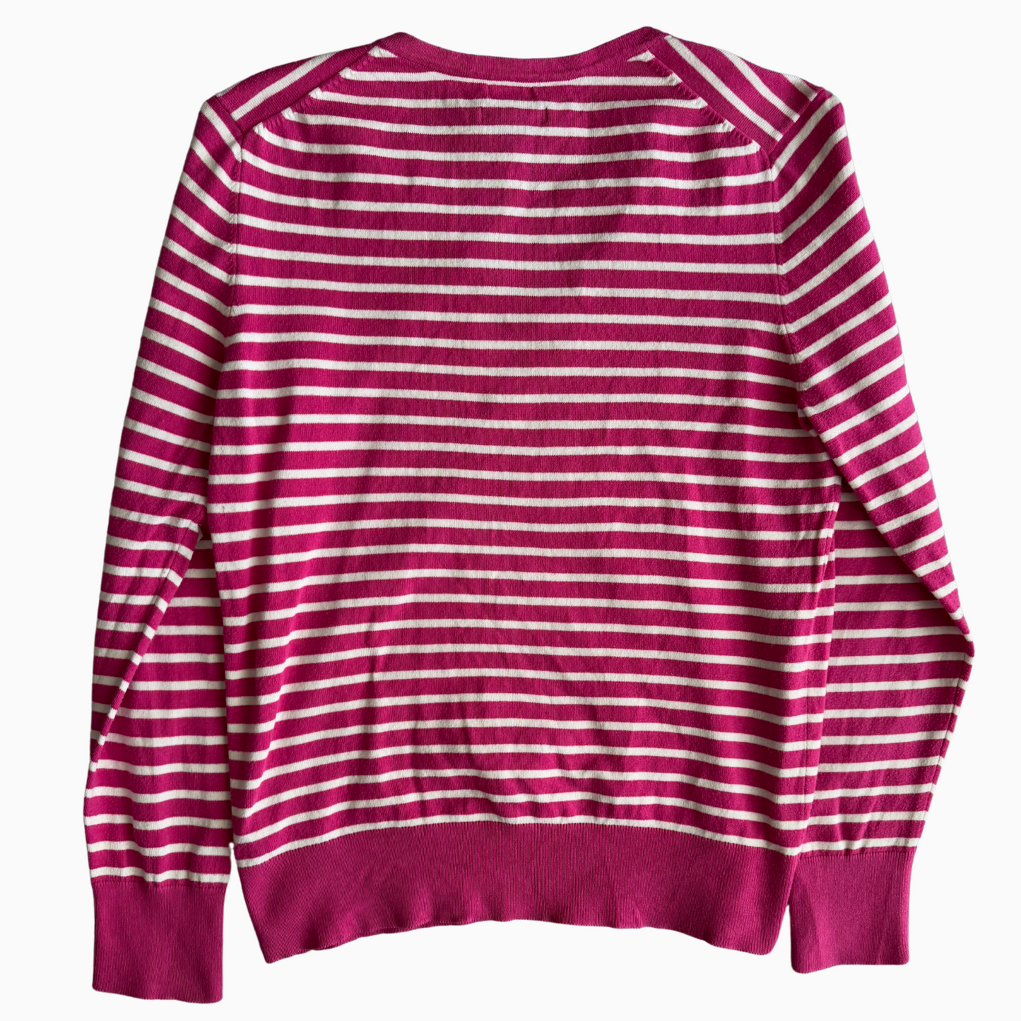 Pull rayé Tommy Hilfiger en cotton col V pour femmes - taille L