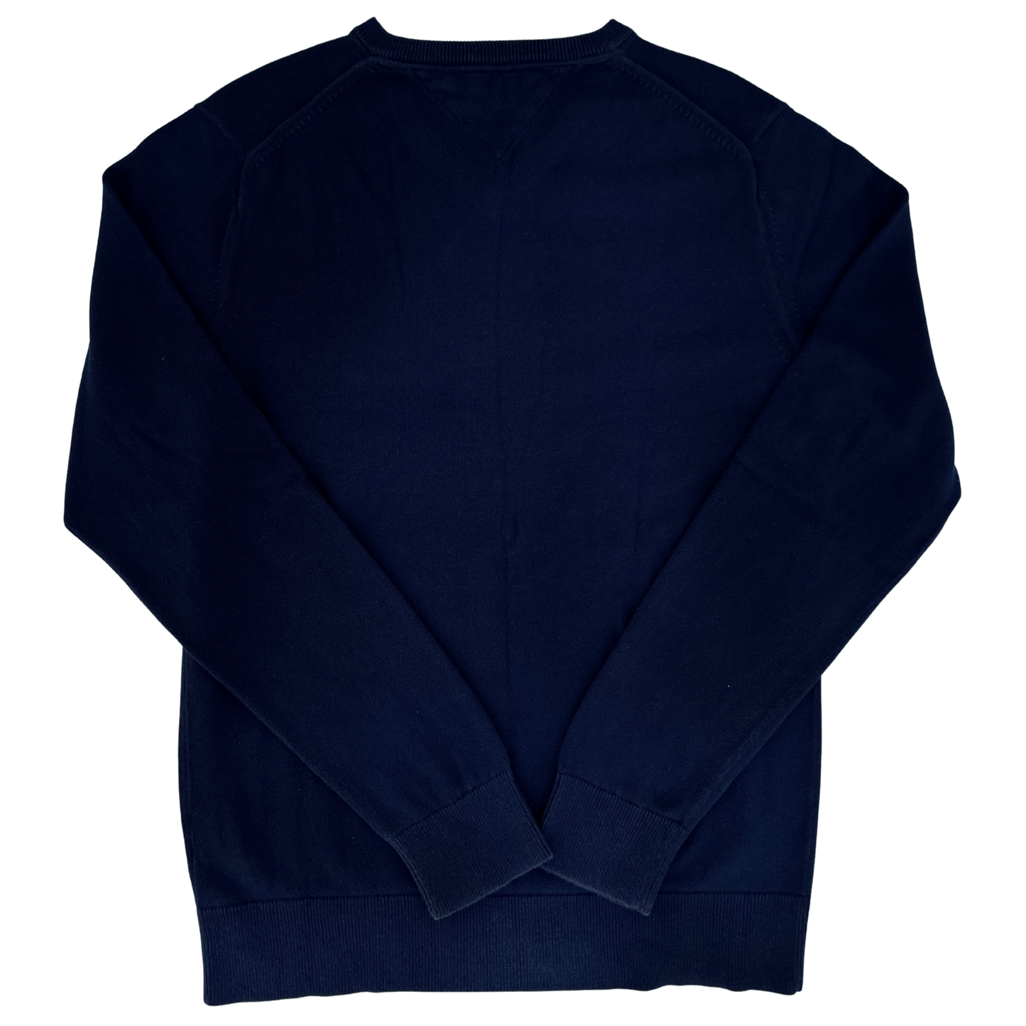 Pull Tommy Hilfiger col V bleu foncé pour hommes - taille M