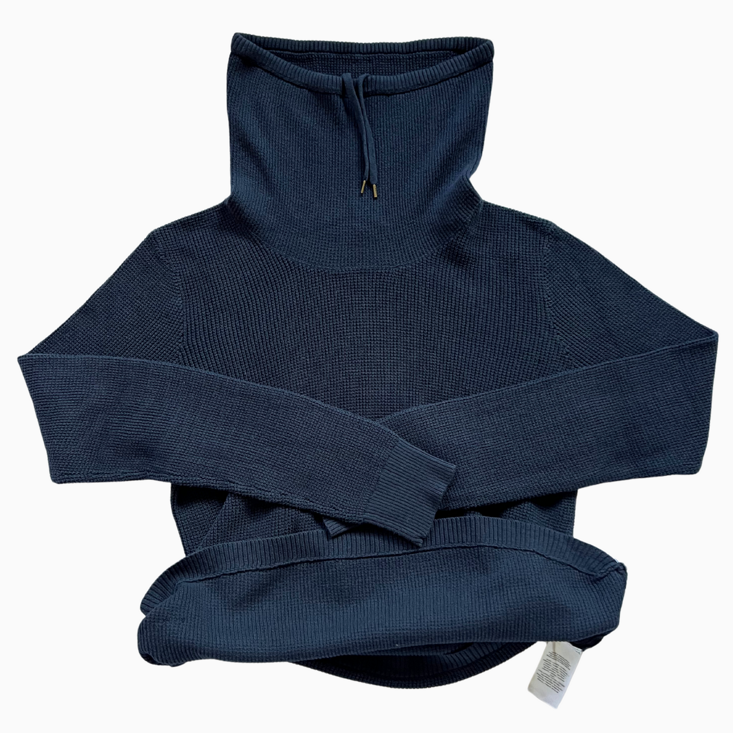 Pull Ralph Lauren bleu col cheminé pour femmes - taille L (fits M)