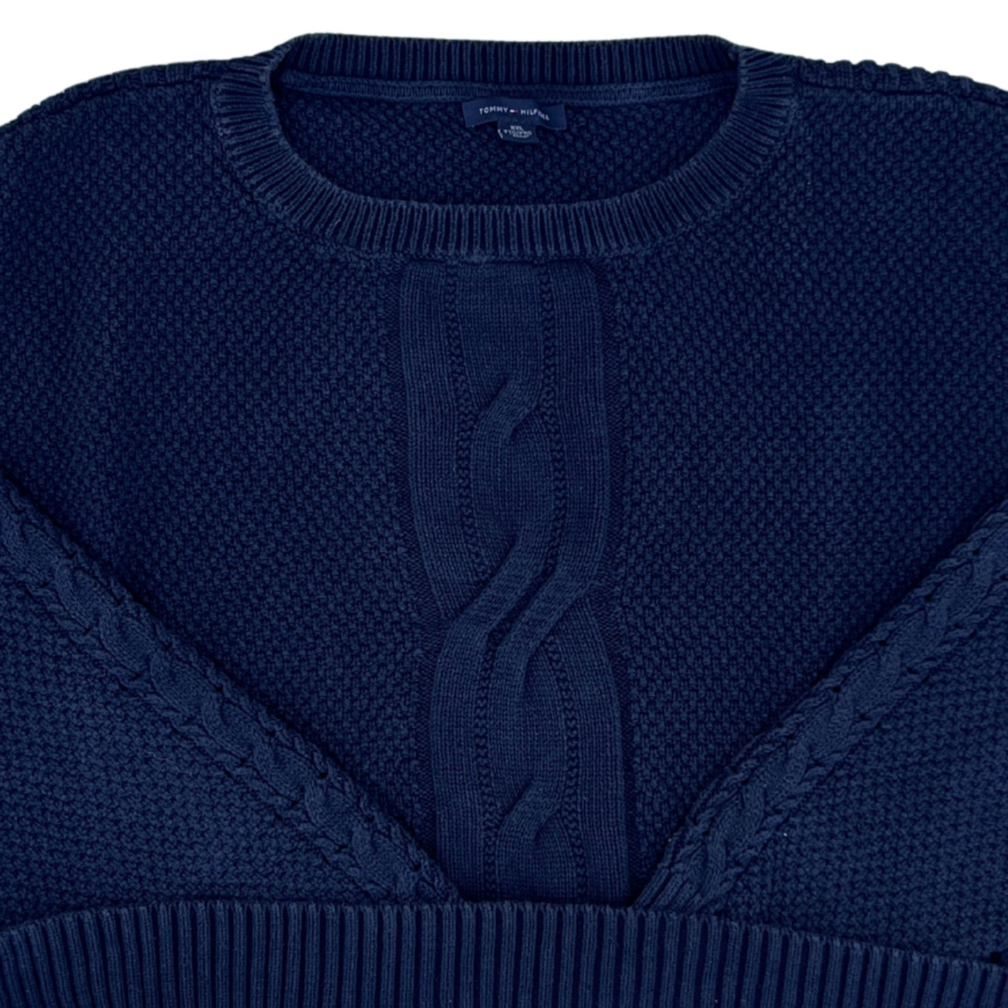 Pull Tommy Hilfiger bleu foncé pour femmes - Taille XXL