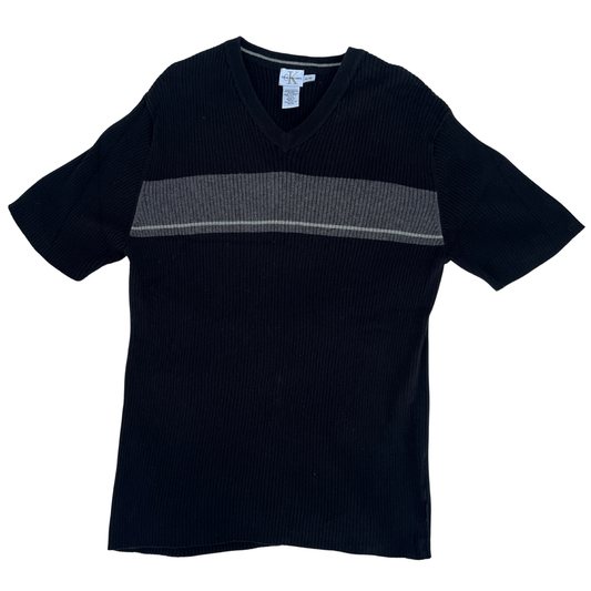 Pull Calvin Klein manches courtes noir pour hommes - Taille M