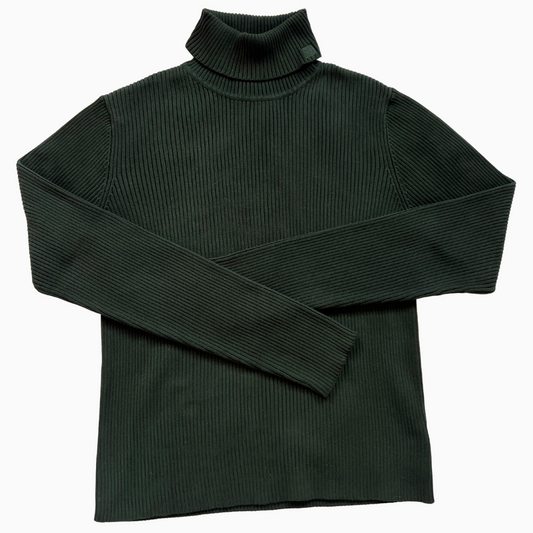Pull Ralph Lauren col roulé vert foncé pour femmes - taille M