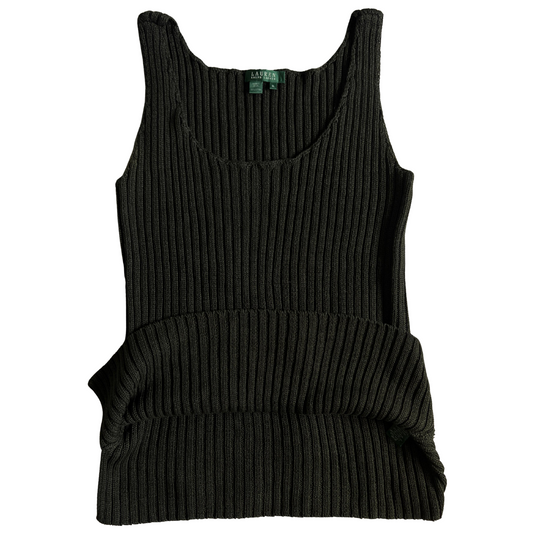 Pull Ralph Lauren sans manches Vert foncé pour femmes - Taille XL