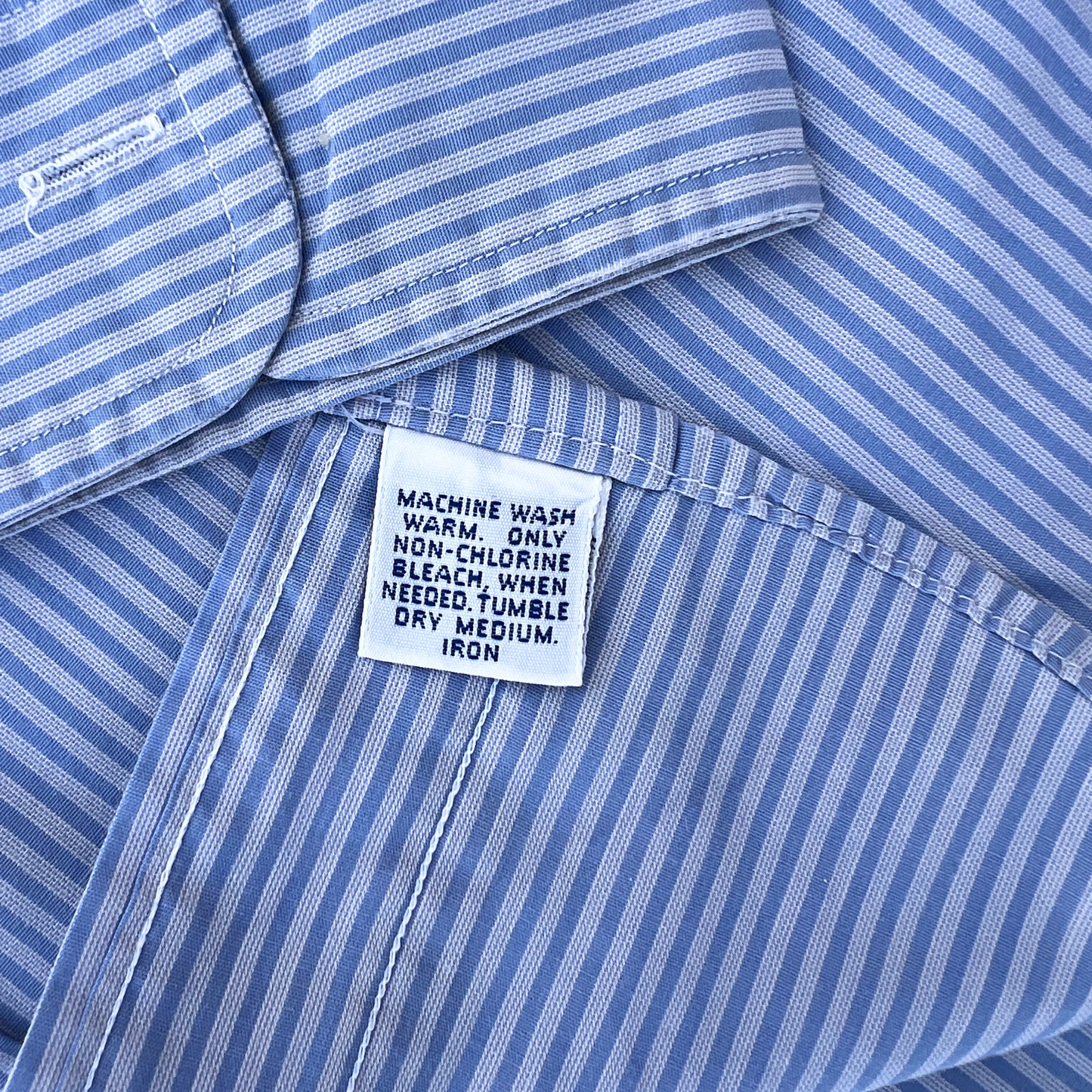 Rare & Vintage - Chemise Ralph Lauren bleu rayé slim fit pour hommes - taille S