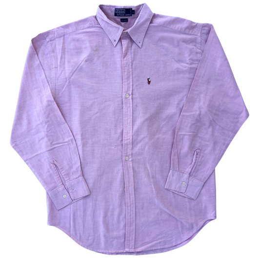 Chemise Ralph Lauren rose coupe regular pour hommes - taille L