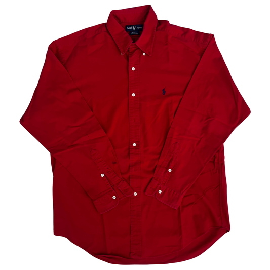 Chemise Ralph Lauren rouge coupe regular pour hommes - taille L