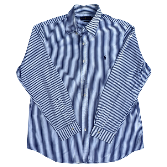 Chemise Ralph Lauren rayé en bleu coupe regular pour hommes - taille XL