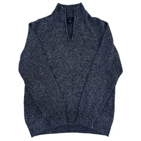 Pull 1/4 zip Calvin Klein gris pour hommes - Taille M