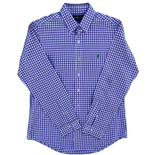 Rare & Vintage - Chemise Ralph Lauren carreaux custom fit pour hommes - taille M