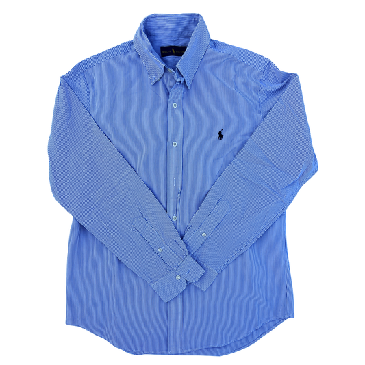 Chemise Ralph Lauren rayé en bleu coupe regular pour hommes - taille M