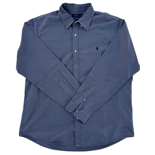 Chemise Ralph Lauren grise coupe regular pour hommes - taille XXL