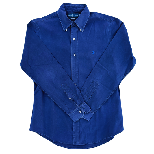 Chemise Ralph Lauren bleu foncé custom fit pour hommes - taille M