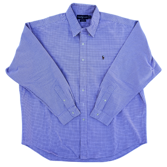 Rare & Vintage - Chemise Ralph Lauren mauve classic fit pour hommes - taille XXL