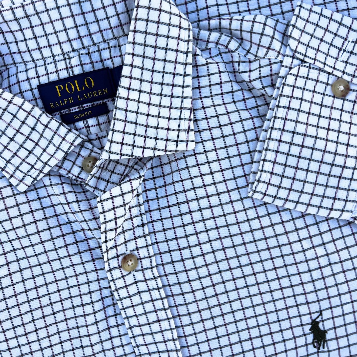 Chemise Ralph Lauren carreaux slim fit pour hommes - taille L