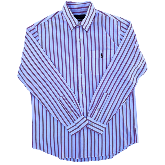Chemise Ralph Lauren rayé coupe regular pour hommes - taille M