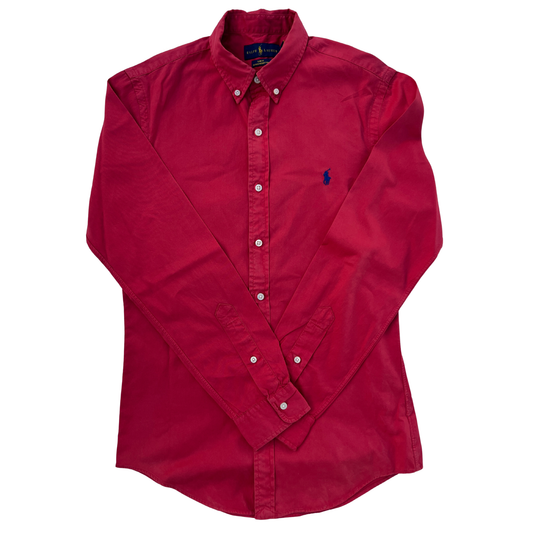 Chemise Ralph Lauren rouge slim fit pour hommes – Taille S