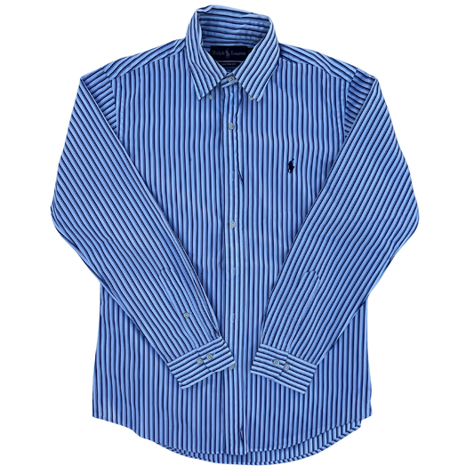 Chemise Ralph Lauren blanche rayée custom fit pour hommes - Taille M