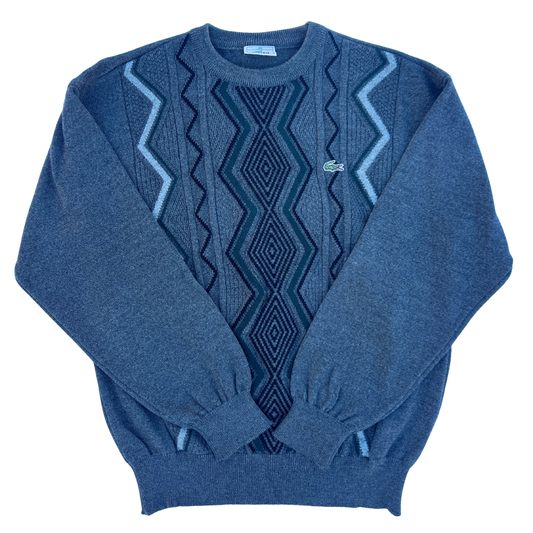 Rare & Vintage - Pull Lacoste gris pour hommes – taille M