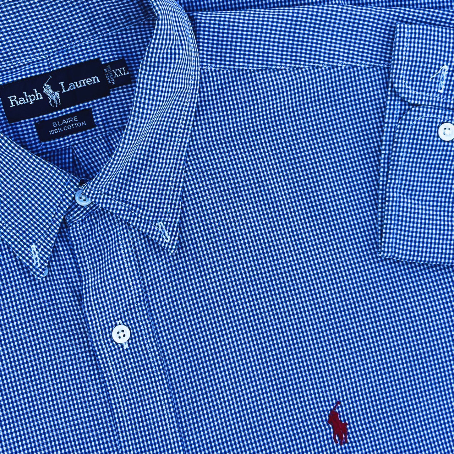 Chemise Ralph Lauren petits carreaux coupe regular pour hommes - taille XXL