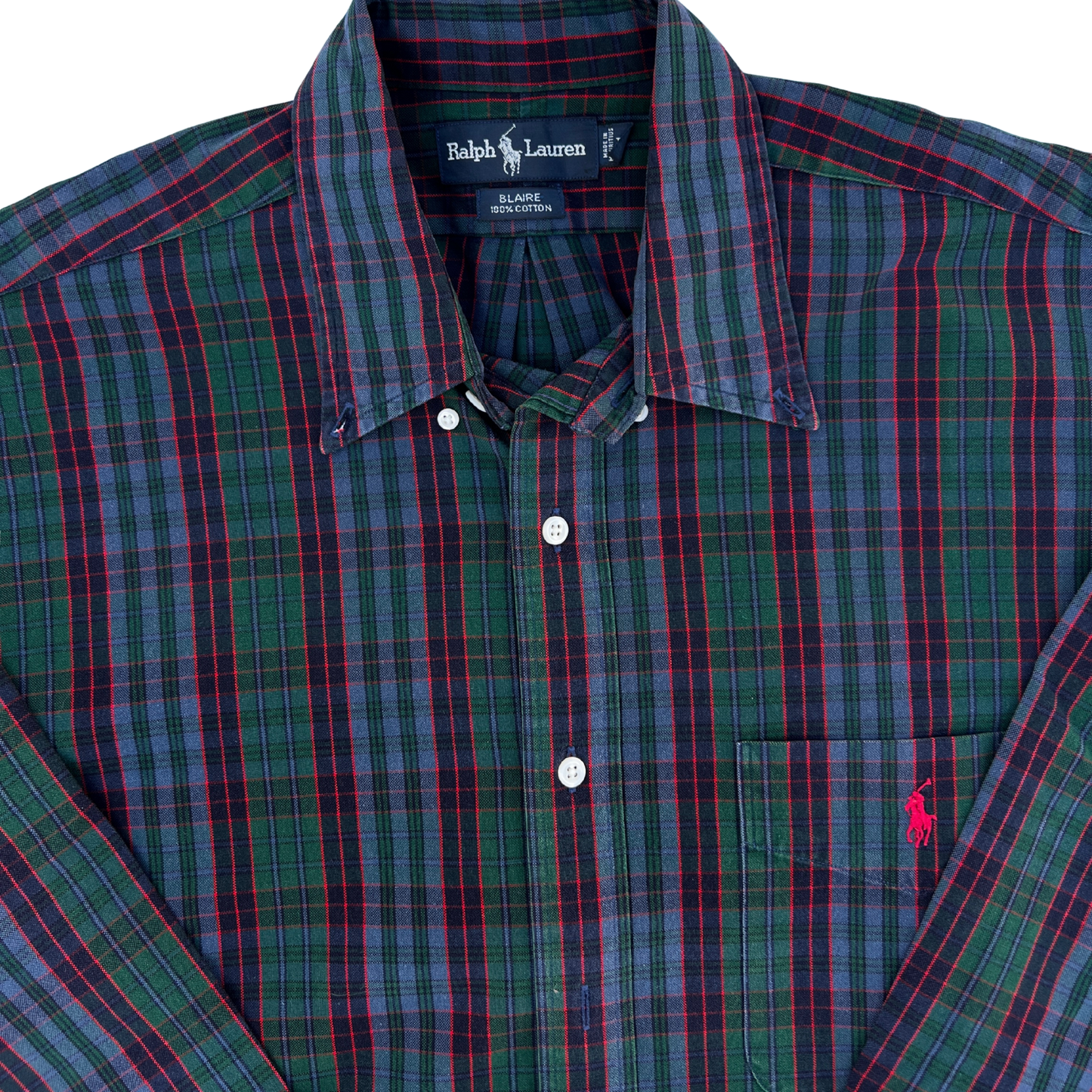 Rare & Vintage - Chemise Ralph Lauren carreaux coupe regular pour hommes - taille L