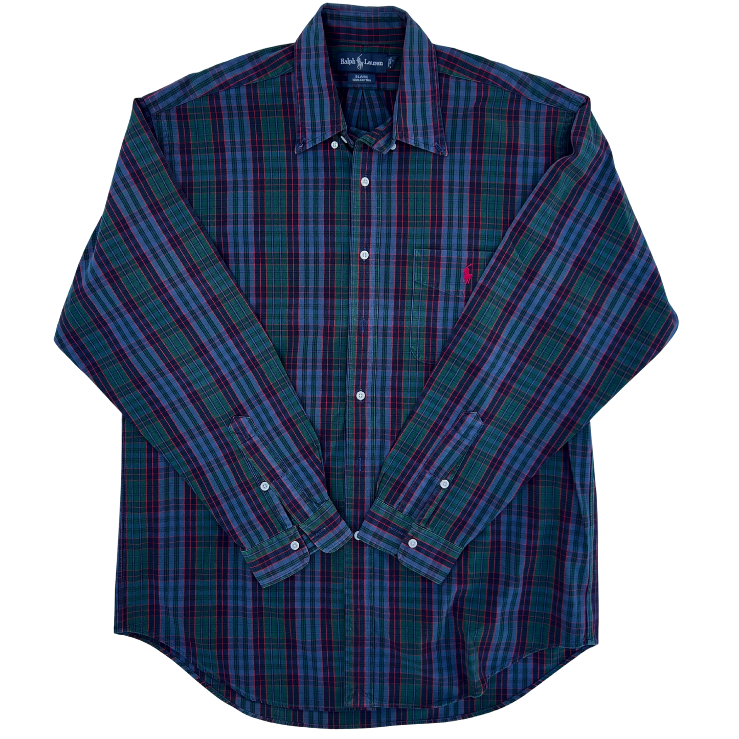 Rare & Vintage - Chemise Ralph Lauren carreaux coupe regular pour hommes - taille L